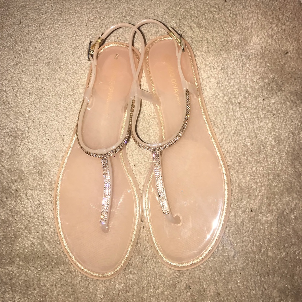 Sparkly Nude Sandals